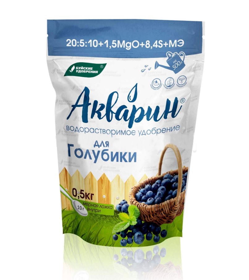 Акварин для голубики 0,5кг/12шт (дой пак)