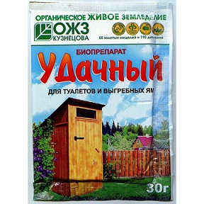 Удачный-биопрепарат для туалетов 30гр/40шт