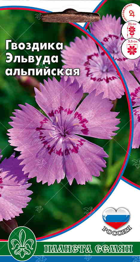 Гвоздика Эльвуда Альпийская смесь 0,1 г п/с 