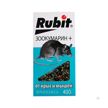 Рубит зоокумарин+ зерновая смесь 400 г 25шт/кор